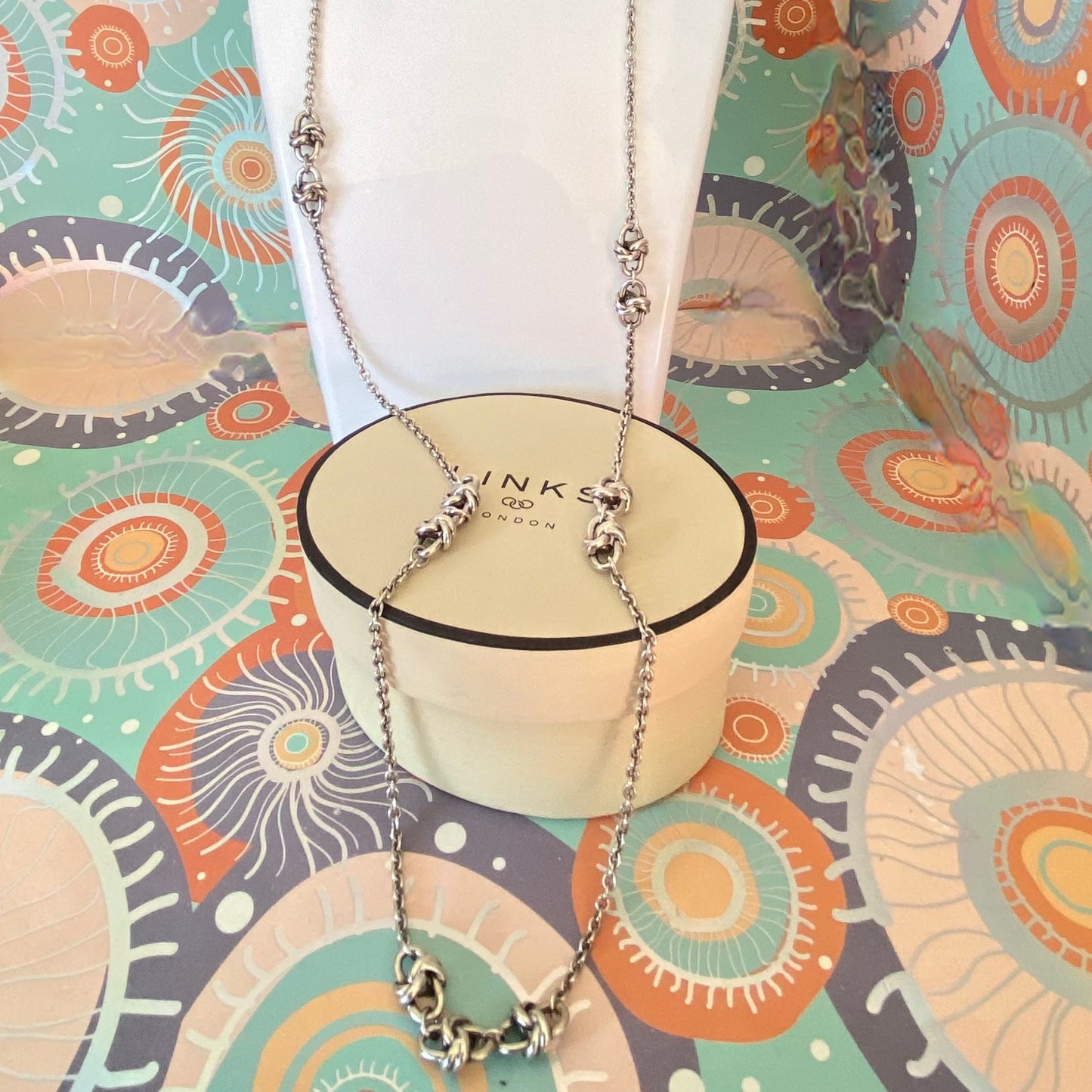 Sterling Silver Links of London long Necklace with Classic Knots