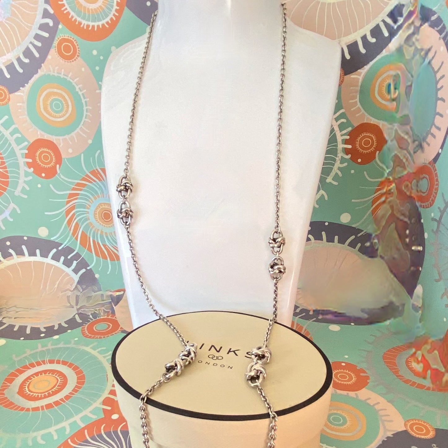 Sterling Silver Links of London long Necklace with Classic Knots