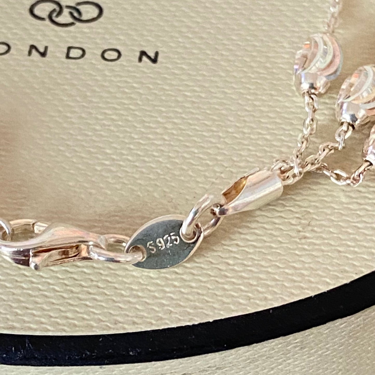 Three Strand Links of London Sterling Silver Essentials Bracelet with Beads – 17cm New with tag.