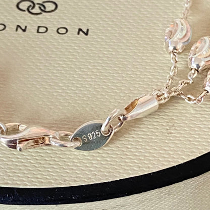 Three Strand Links of London Sterling Silver Essentials Bracelet with Beads – 17cm New with tag.