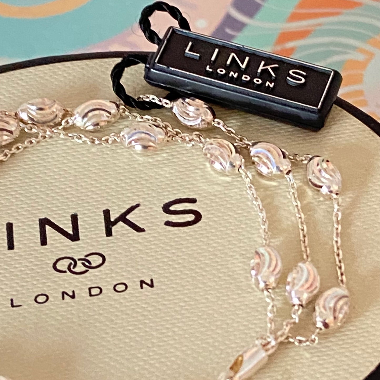 Three Strand Links of London Sterling Silver Essentials Bracelet with Beads – 17cm New with tag.