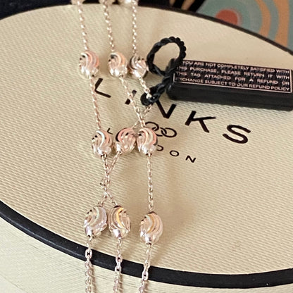 Three Strand Links of London Sterling Silver Essentials Bracelet with Beads – 17cm New with tag.