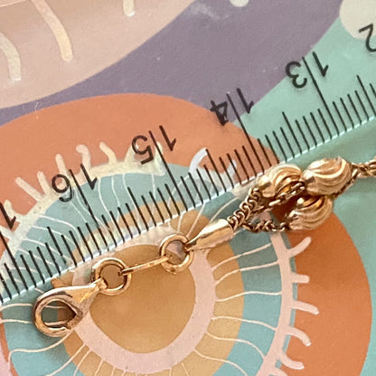 Three Strand Links of London Sterling Silver 18kt Gold Vermeil Essentials Bracelet with Beads – 17.5cm.