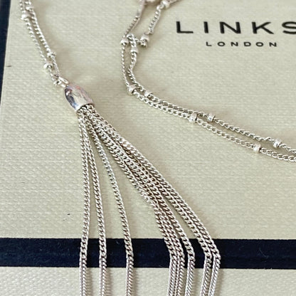 Links of London Sterling Silver Silk Row Necklace
