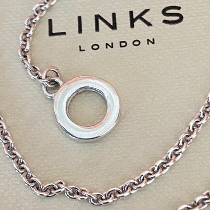 Links of London Sterling Silver Delicate Chain Necklace with a T Bar Clasp