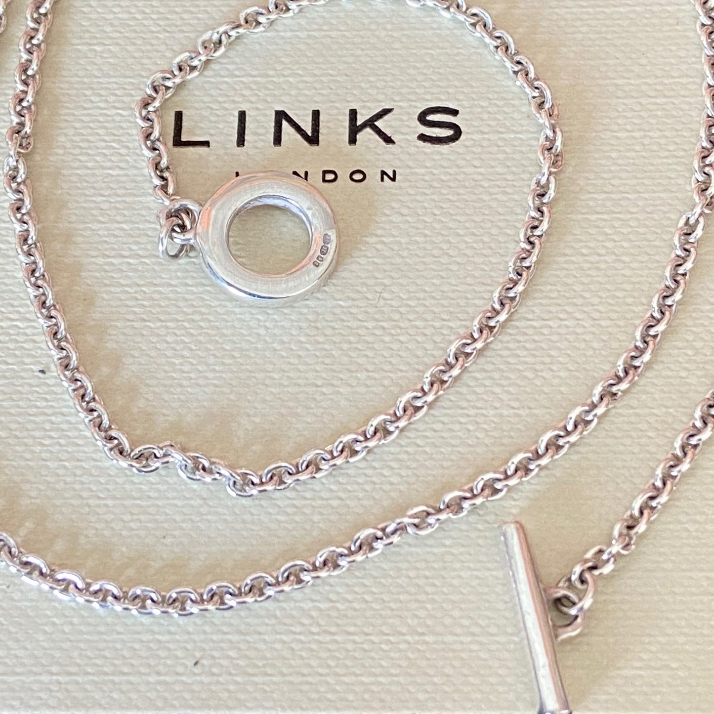 Links of London Sterling Silver Delicate Chain Necklace with a T Bar Clasp