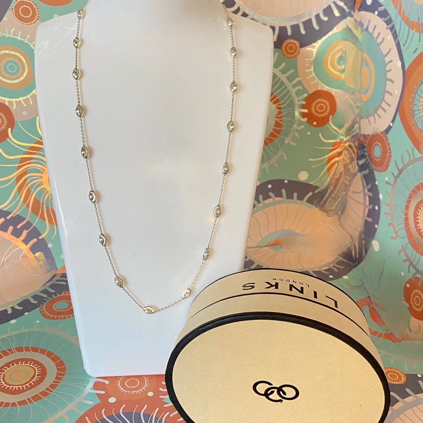 Links of London Sterling Silver Essentials Beaded Necklace – 45cm