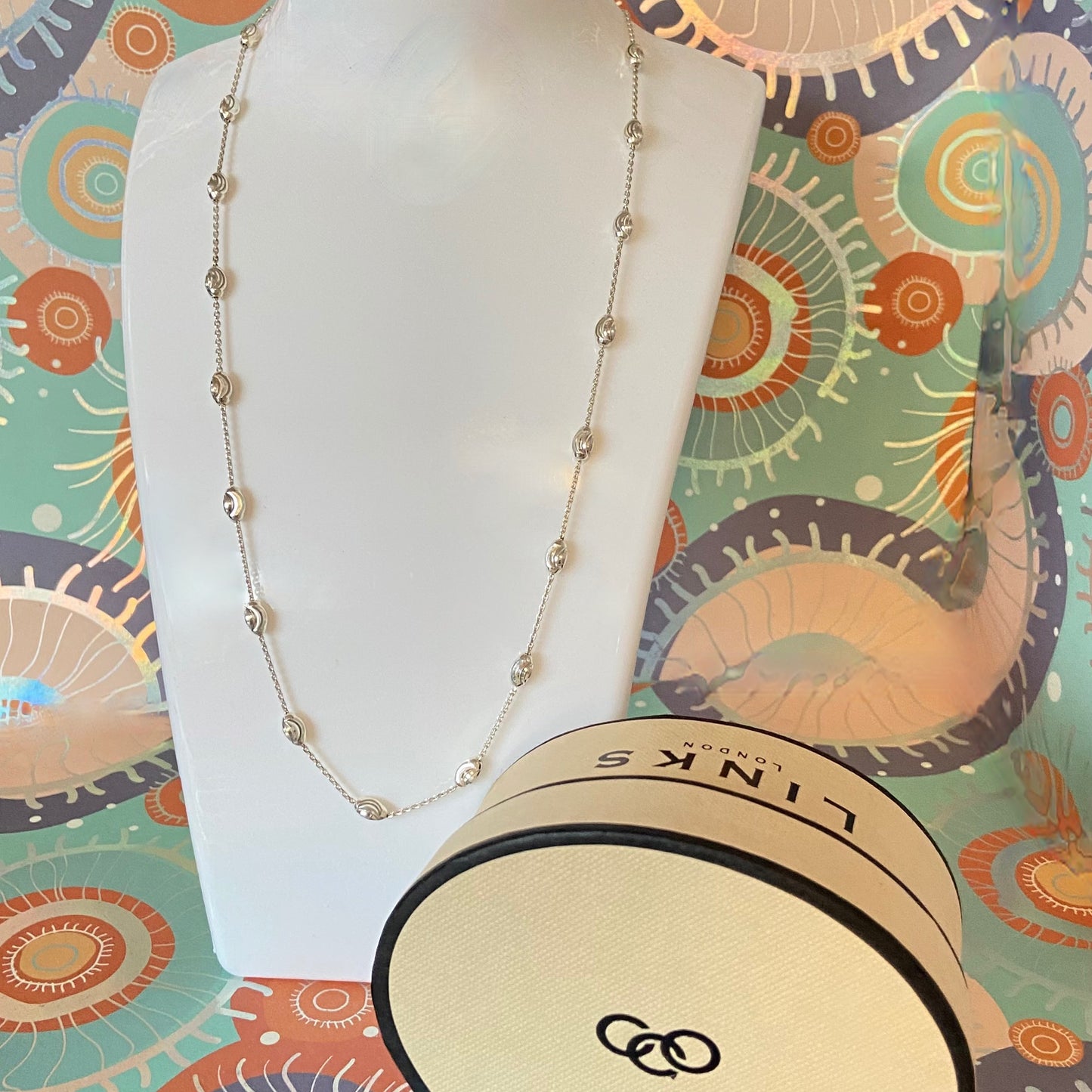 Links of London Sterling Silver Essentials Beaded Necklace – 45cm