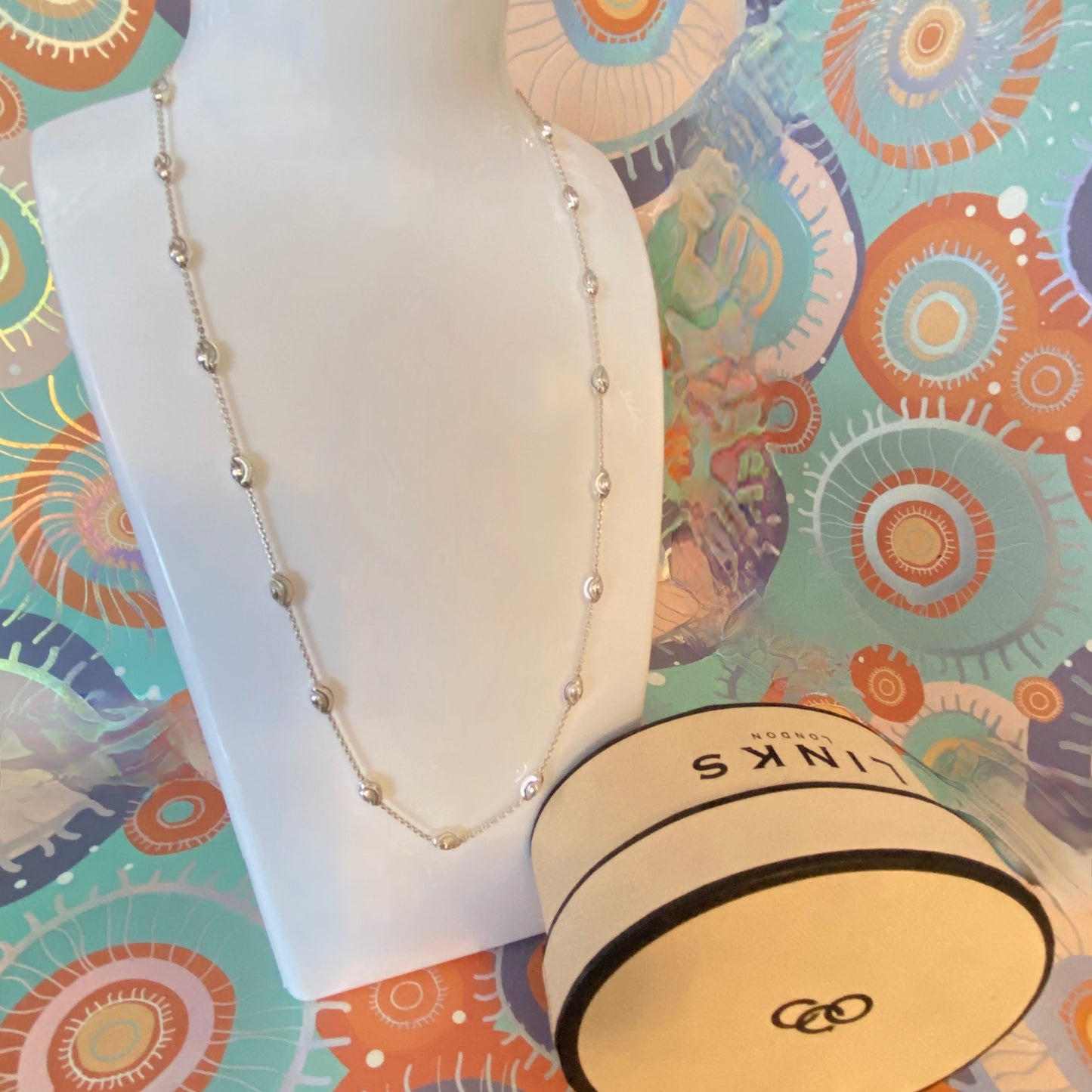 Links of London Sterling Silver Essentials Beaded Necklace – 45cm