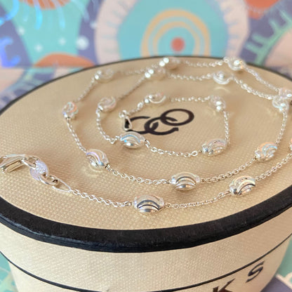 Links of London Sterling Silver Essentials Beaded Necklace – 45cm