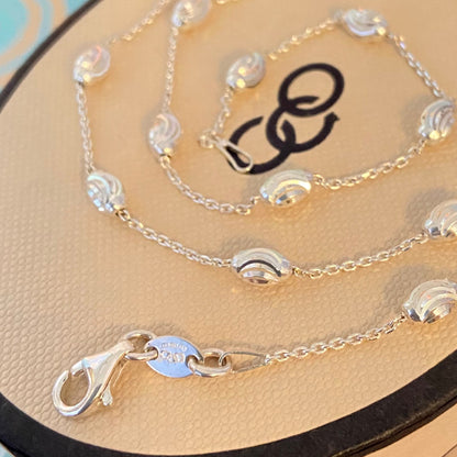 Links of London Sterling Silver Essentials Beaded Necklace – 45cm