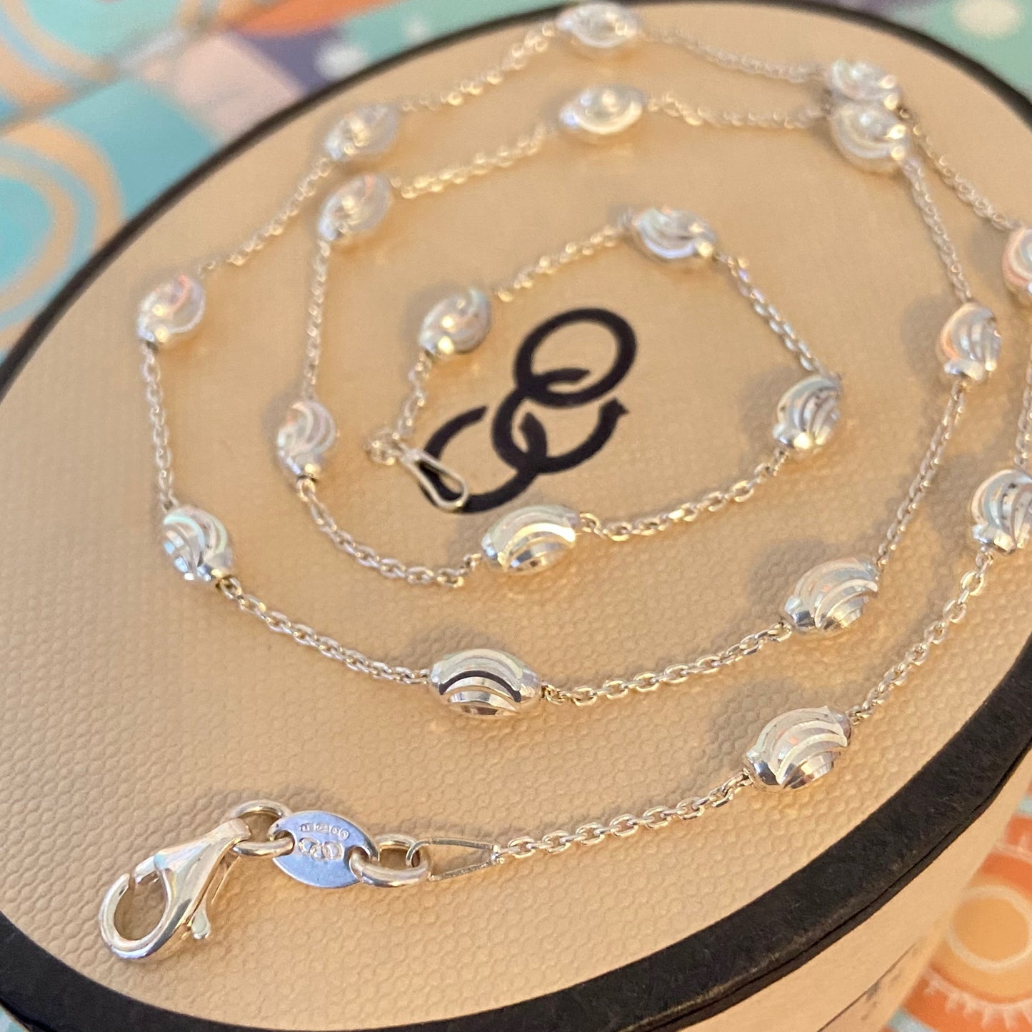 Links of London Sterling Silver Essentials Beaded Necklace – 45cm