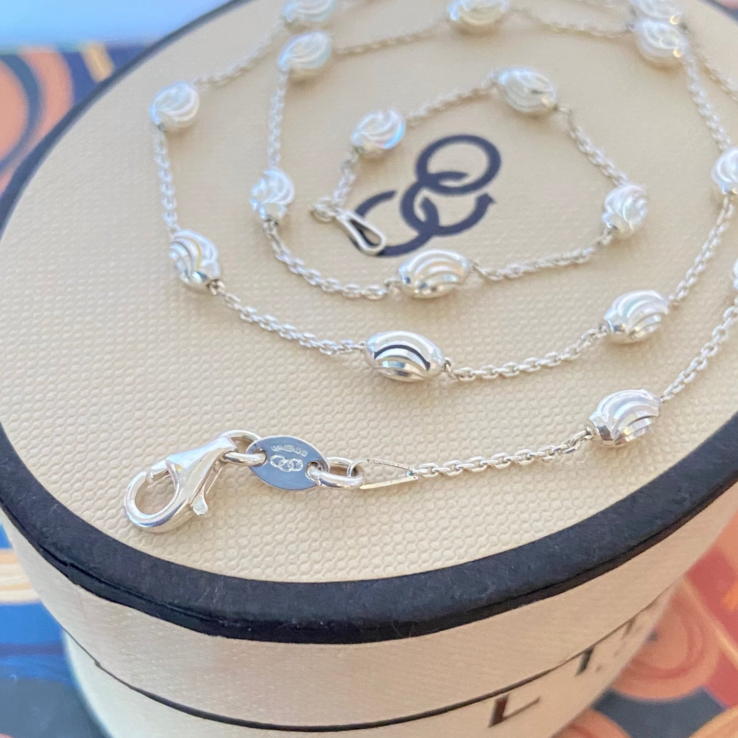 Links of London Sterling Silver Essentials Beaded Necklace – 45cm