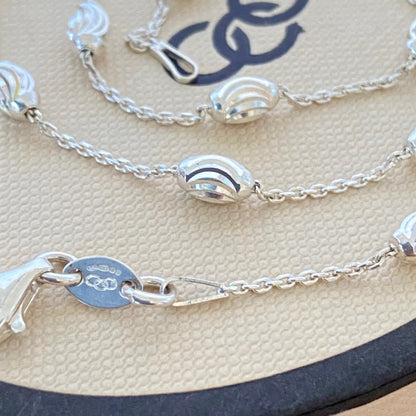 Links of London Sterling Silver Essentials Beaded Necklace – 80cm