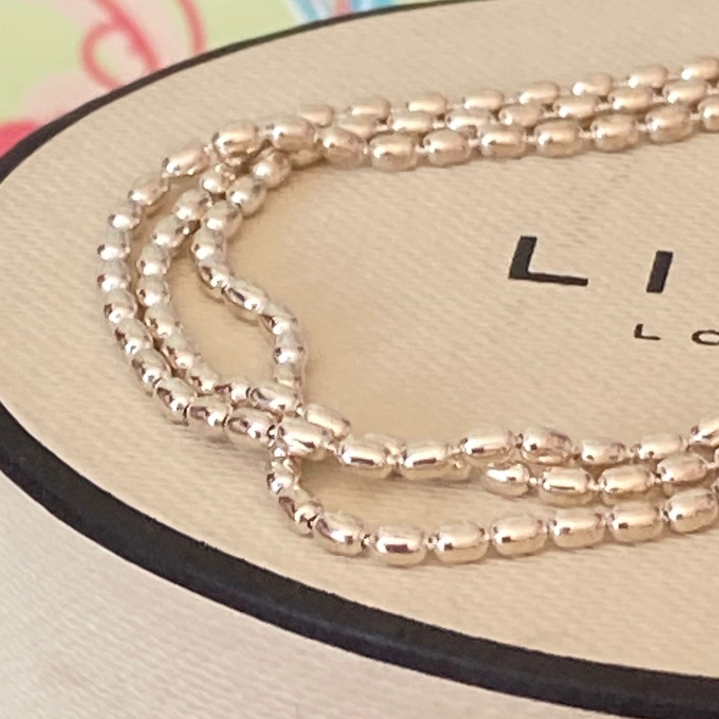 Links of London featuring 3 rows of Rice beads Bracelet 18.5CM