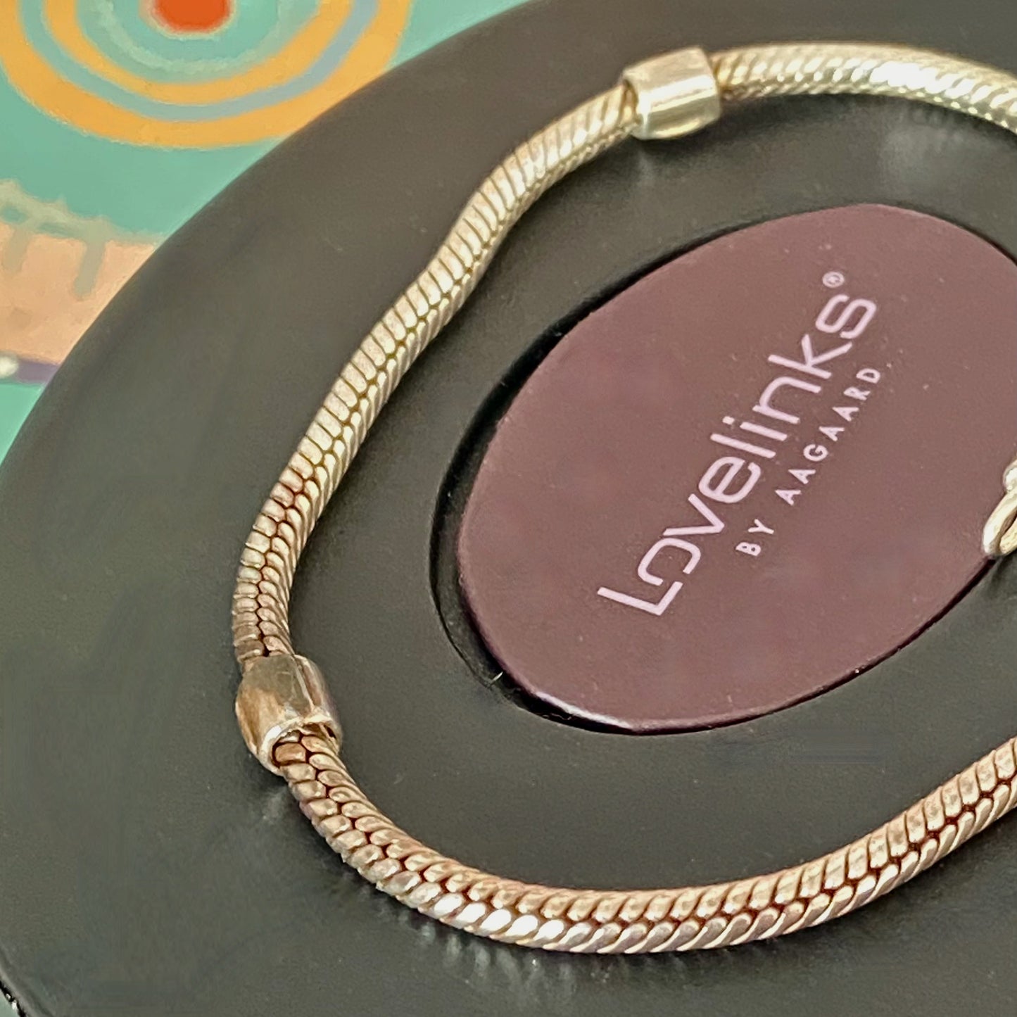 Snake Charm Bracelet ideal for Love Links Bead Charms in fantastic condition – 20cm