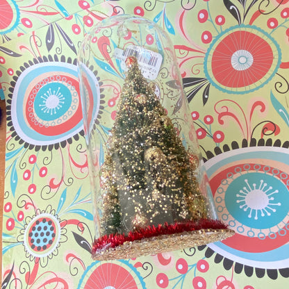 Christmas tree in a glass dome decoration