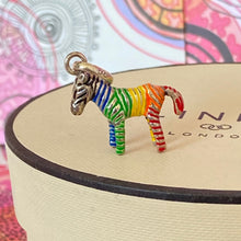 Load image into Gallery viewer, Links of London Enamel Rainbow Zebra charm crafted from Sterling Silver -New. Be the first to love this
