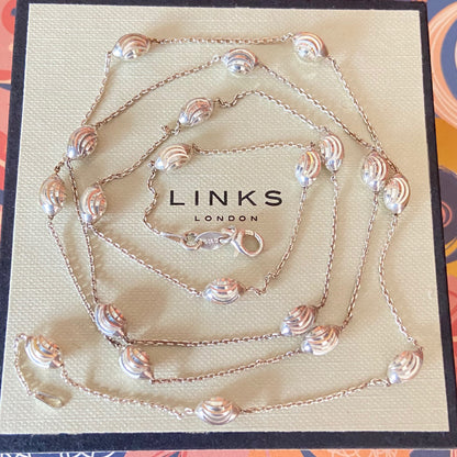 Links of London Sterling Silver Essentials Beaded Necklace – 80cm