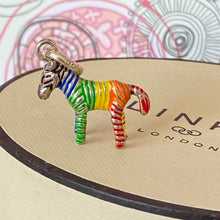 Load image into Gallery viewer, Links of London Enamel Rainbow Zebra charm crafted from Sterling Silver -New. Be the first to love this
