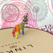 Load image into Gallery viewer, Links of London Enamel Rainbow Zebra charm crafted from Sterling Silver -New. Be the first to love this
