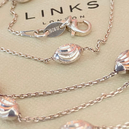 Links of London Sterling Silver Essentials Beaded Necklace – 80cm