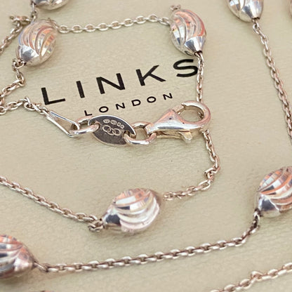 Links of London Sterling Silver Essentials Beaded Necklace – 80cm
