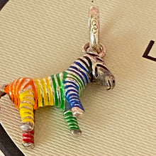 Load image into Gallery viewer, Links of London Enamel Rainbow Zebra charm crafted from Sterling Silver -New. Be the first to love this
