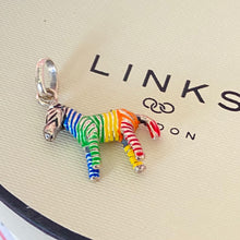 Load image into Gallery viewer, Links of London Enamel Rainbow Zebra charm crafted from Sterling Silver -New. Be the first to love this
