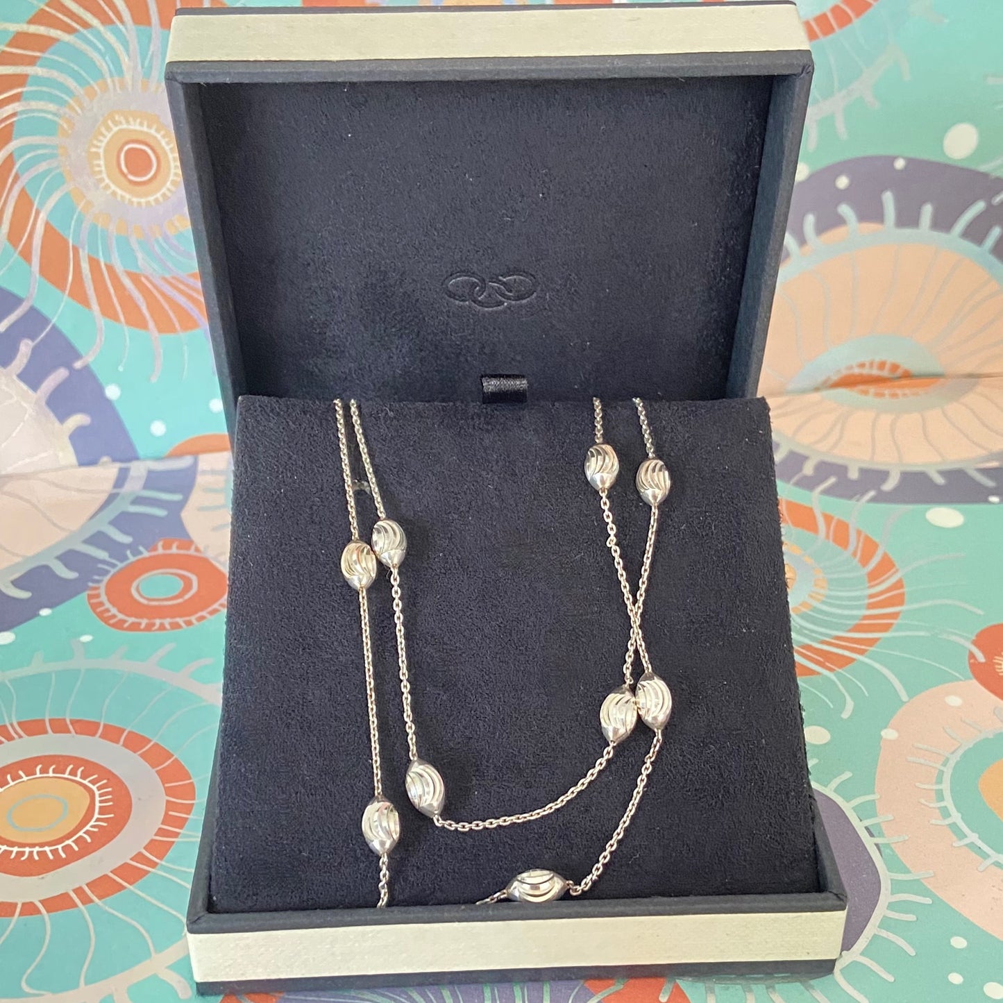 Links of London Sterling Silver Essentials Beaded Necklace – 80cm