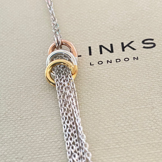 Links of London Sterling Silver Aurora Chain drop Necklace  New!