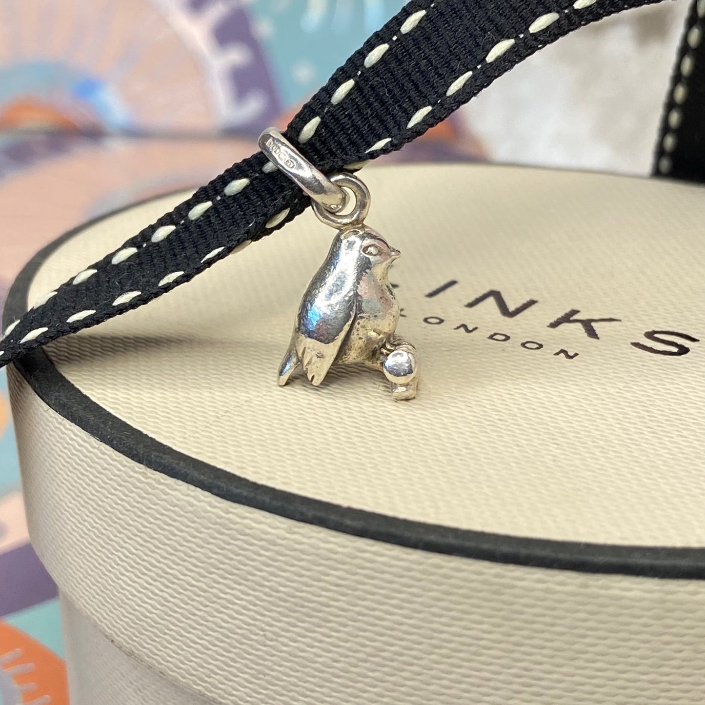 Preloved Links of London Sterling Silver Rare Robin Charm