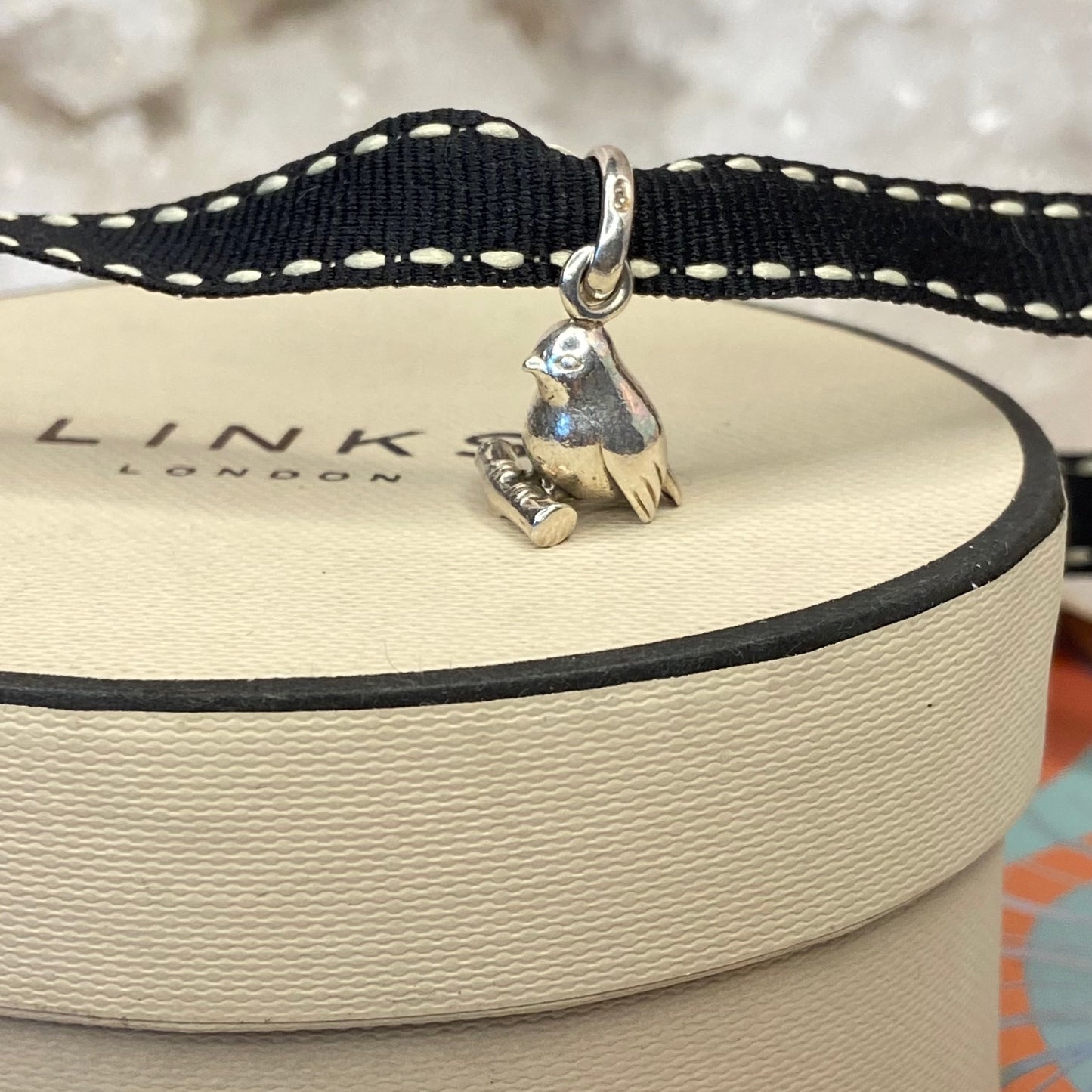 Preloved Links of London Sterling Silver Rare Robin Charm