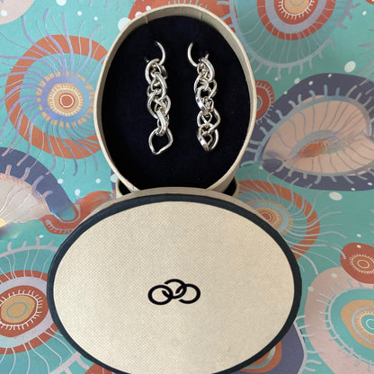 Links of London Infinity Sterling Silver Rare Chain Dropper Earrings