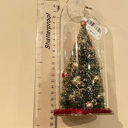 Christmas tree in a glass dome decoration
