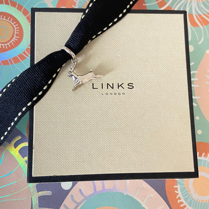 Links of London Silver Jumping Reindeer Charm. New!