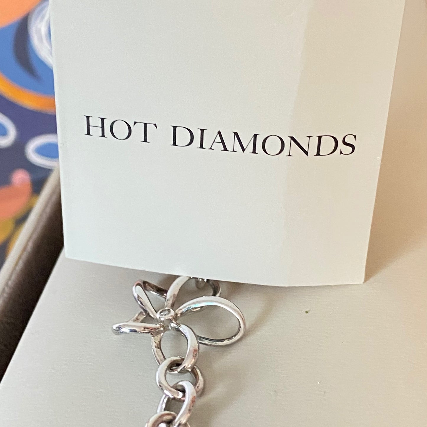 Vintage Hot Diamonds Sterling Silver and Diamond Paradise Open Petal Bracelet