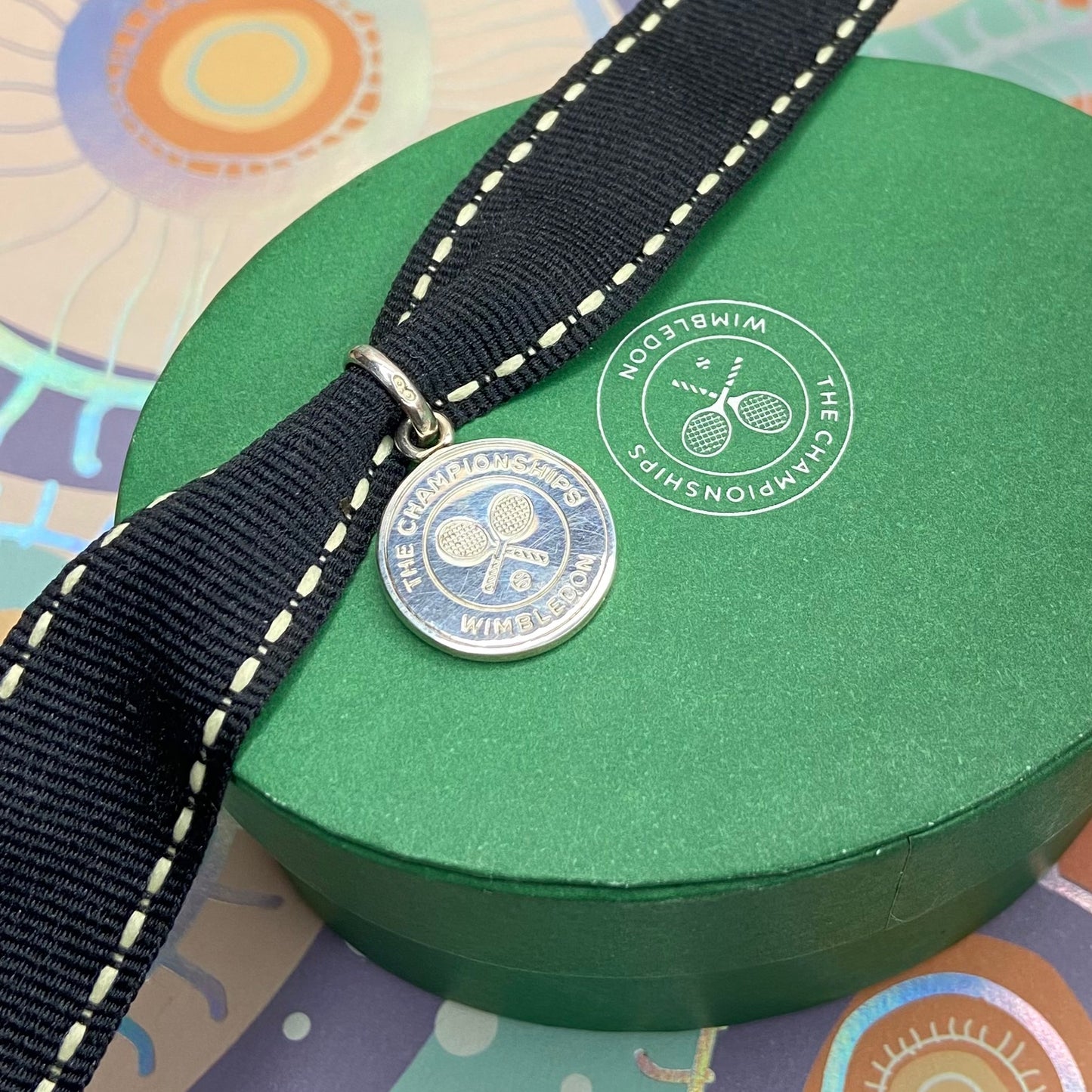 Links of London Sterling Silver Wimbledon Championships Disc Charm. Can be engraved with your personal message. 2012. Very Rare New!