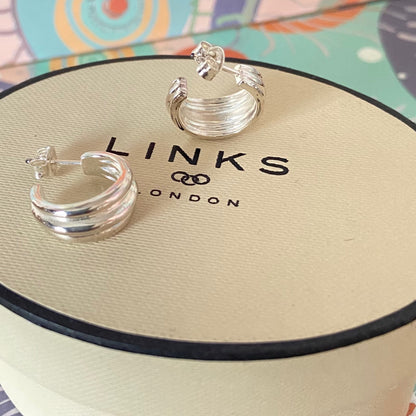 Links of London Sterling Silver Hope Hoop Earrings