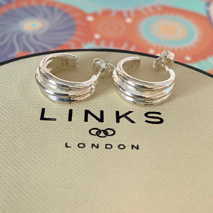 Links of London Sterling Silver Hope Hoop Earrings