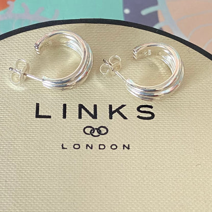 Links of London Sterling Silver Hope Hoop Earrings
