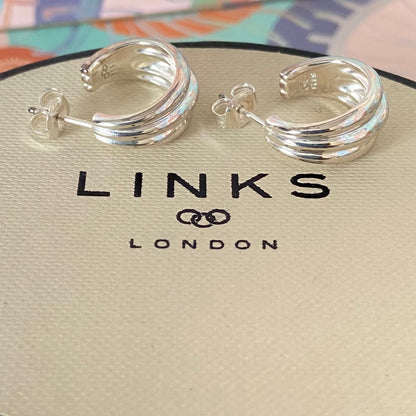 Links of London Sterling Silver Hope Hoop Earrings