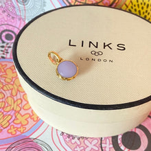 Load image into Gallery viewer, New Links of London 18ct Gold Vermeil Sterling Silver Lavender Macaron Charm, be the first to love this.
