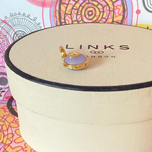 Load image into Gallery viewer, New Links of London 18ct Gold Vermeil Sterling Silver Lavender Macaron Charm, be the first to love this.
