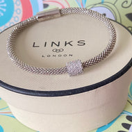 Links of London  Silver Star Dust Bead Bracelet - 18cm end to end