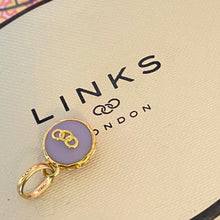 Load image into Gallery viewer, New Links of London 18ct Gold Vermeil Sterling Silver Lavender Macaron Charm, be the first to love this.
