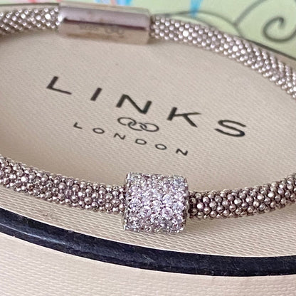 Links of London  Silver Star Dust Bead Bracelet - 18cm end to end