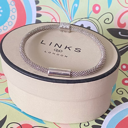 Links of London Silver Star Dust Bead Bracelet – 18.7 cm end to end Medium