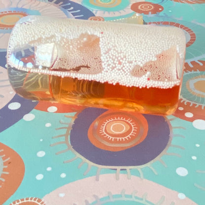 Glass Beer Mug with Foam & Moving Liquid Christmas Bauble Decoration, will never spill..