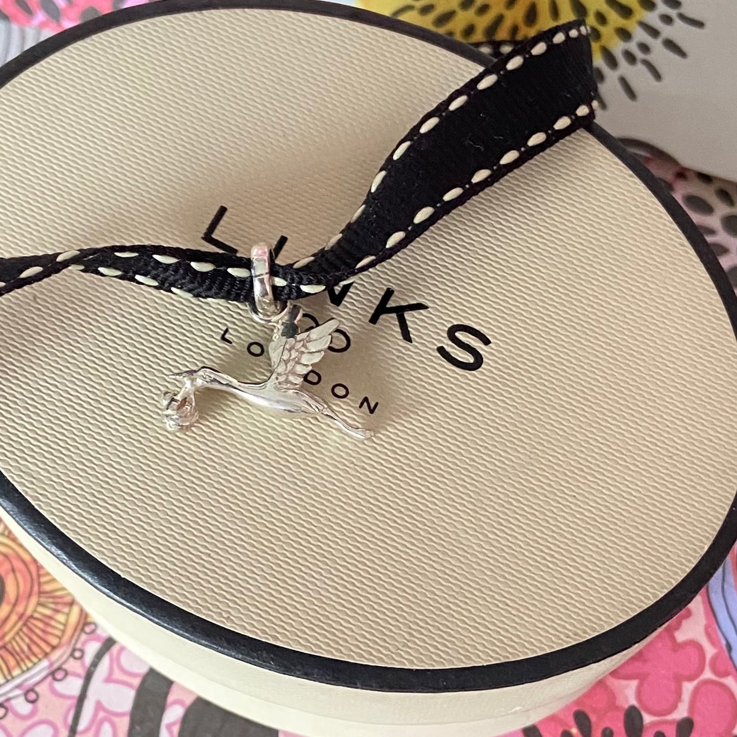 New! Links of London Stork and Baby charm.